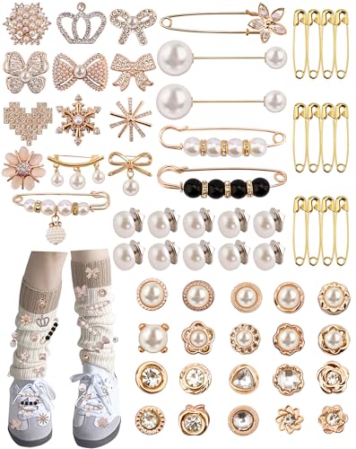 60 Stück Damen Socken Charms Sicherheitsnadeln rutschfeste Gold Brosche und Pins für DIY-Abfall Socken Zubehör für Kleidung Schuhe Hosen Hut Schal 60 Stück Damen Socken Charms Sicherheitsnadeln rutschfeste Gold Brosche und Pins für DIY-Abfall Socken Zubehör für Kleidung Schuhe Hosen Hut Schal von Yawlsow