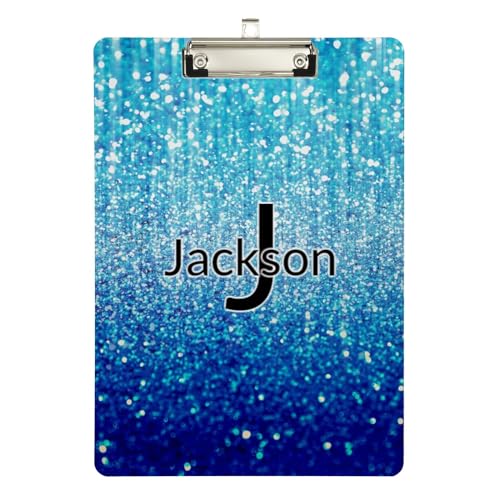 Benutzerdefiniertes Monogramm blaue Lichter Glitzer Acryl Klemmbrett mit personalisiertem Namen Klemmbrett für Lehrer A4 Briefgröße Benutzerdefiniertes Monogramm blaue Lichter Glitzer Acryl Klemmbrett mit personalisiertem Namen Klemmbrett für Lehrer A4 Briefgröße von Yaxinduobao