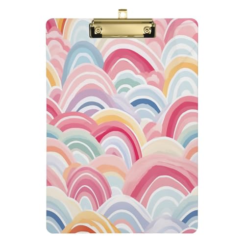 Gestreiftes Regenbogen-Klemmbrett – Acryl-Klemmbrett – A4-Klemmbretter in Briefgröße mit niedrigem Profil-Clip für Büro, Schule, Klassenzimmer Gestreiftes Regenbogen-Klemmbrett – Acryl-Klemmbrett – A4-Klemmbretter in Briefgröße mit niedrigem Profil-Clip für Büro, Schule, Klassenzimmer von Yaxinduobao