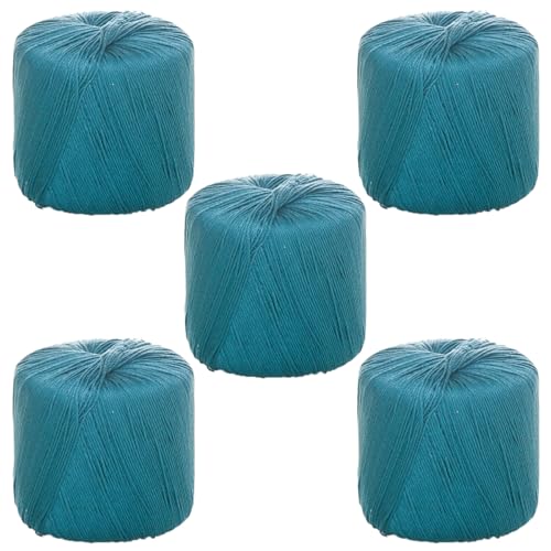 40g Sockenwolle Farbverlauf | 125m Garn Sockengarn Aus Baumwolle in Verschiedenen Farben | Handstrickgarn Aus 100% Cotton | Wolle Zum Stricken & Häkeln (Dunkelblau,5 PCS) von YayaVrillant