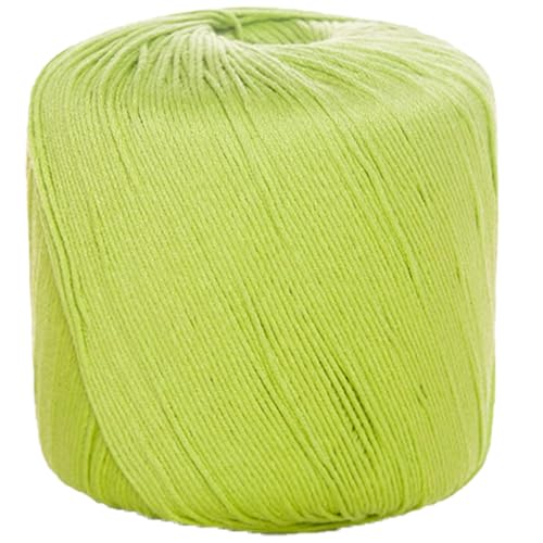 40g Sockenwolle Farbverlauf | 125m Garn Sockengarn Aus Baumwolle in Verschiedenen Farben | Handstrickgarn Aus 100% Cotton | Wolle Zum Stricken & Häkeln (Grasgrün,1 PCS) von YayaVrillant