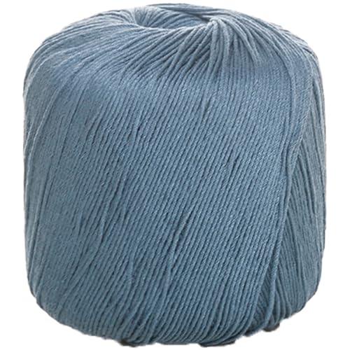 40g Sockenwolle Farbverlauf | 125m Garn Sockengarn Aus Baumwolle in Verschiedenen Farben | Handstrickgarn Aus 100% Cotton | Wolle Zum Stricken & Häkeln (Grau-Cyan,1 PCS) von YayaVrillant