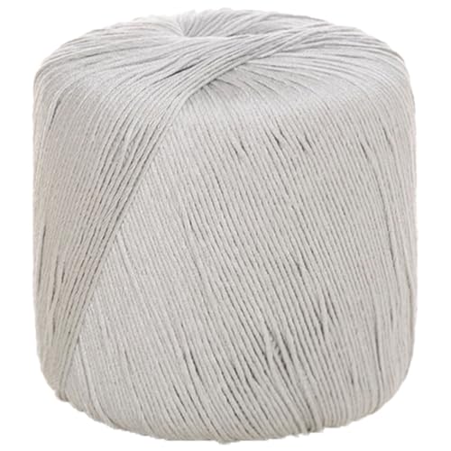 40g Sockenwolle Farbverlauf | 125m Garn Sockengarn Aus Baumwolle in Verschiedenen Farben | Handstrickgarn Aus 100% Cotton | Wolle Zum Stricken & Häkeln (Hellgrau,1 PCS) von YayaVrillant