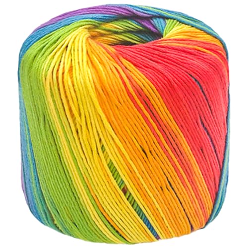 40g Sockenwolle Farbverlauf | 125m Garn Sockengarn Aus Baumwolle in Verschiedenen Farben | Handstrickgarn Aus 100% Cotton | Wolle Zum Stricken & Häkeln (Kombination B,1 PCS) von YayaVrillant