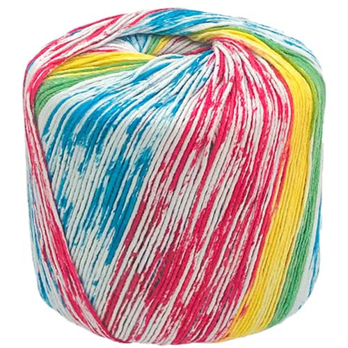 40g Sockenwolle Farbverlauf | 125m Garn Sockengarn Aus Baumwolle in Verschiedenen Farben | Handstrickgarn Aus 100% Cotton | Wolle Zum Stricken & Häkeln (Kombination D,1 PCS) von YayaVrillant