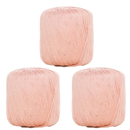 40g Sockenwolle Farbverlauf | 125m Garn Sockengarn Aus Baumwolle in Verschiedenen Farben | Handstrickgarn Aus 100% Cotton | Wolle Zum Stricken & Häkeln (Lotuswurzel rosa,3 PCS) von YayaVrillant