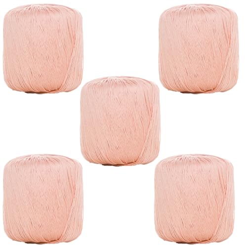 40g Sockenwolle Farbverlauf | 125m Garn Sockengarn Aus Baumwolle in Verschiedenen Farben | Handstrickgarn Aus 100% Cotton | Wolle Zum Stricken & Häkeln (Lotuswurzel rosa,5 PCS) von YayaVrillant
