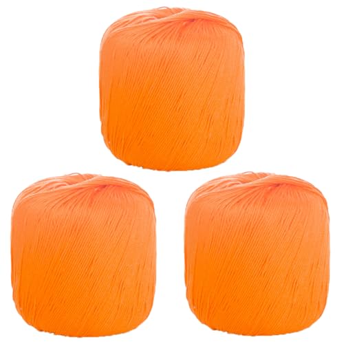 40g Sockenwolle Farbverlauf | 125m Garn Sockengarn Aus Baumwolle in Verschiedenen Farben | Handstrickgarn Aus 100% Cotton | Wolle Zum Stricken & Häkeln (Orange,3 PCS) von YayaVrillant