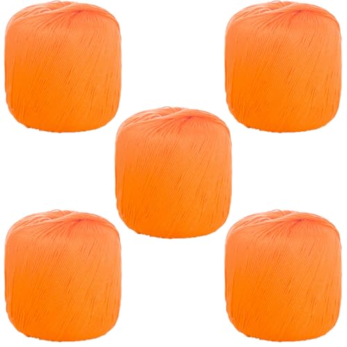 40g Sockenwolle Farbverlauf | 125m Garn Sockengarn Aus Baumwolle in Verschiedenen Farben | Handstrickgarn Aus 100% Cotton | Wolle Zum Stricken & Häkeln (Orange,5 PCS) von YayaVrillant