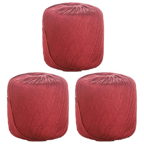 40g Sockenwolle Farbverlauf | 125m Garn Sockengarn Aus Baumwolle in Verschiedenen Farben | Handstrickgarn Aus 100% Cotton | Wolle Zum Stricken & Häkeln (Rotwein,3 PCS) von YayaVrillant