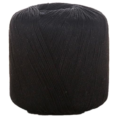 40g Sockenwolle Farbverlauf | 125m Garn Sockengarn Aus Baumwolle in Verschiedenen Farben | Handstrickgarn Aus 100% Cotton | Wolle Zum Stricken & Häkeln (Schwarz,1 PCS) von YayaVrillant