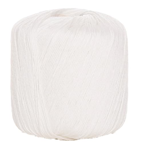 40g Sockenwolle Farbverlauf | 125m Garn Sockengarn Aus Baumwolle in Verschiedenen Farben | Handstrickgarn Aus 100% Cotton | Wolle Zum Stricken & Häkeln (Weiß,1 PCS) von YayaVrillant