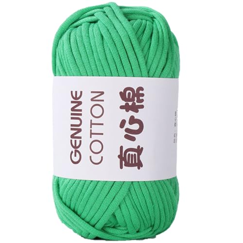 Baumwolle Zum Stricken, 50g Per Roll Häkelgarn Wolle, 3mm Dicke BaumwolleZum Häkeln, Häkelwolle Chenille Wolle Zum Häkeln Häkelwolle,Dickes Baumwoll-Nylon-Mischgarn (Grün,1 PCS) von YayaVrillant