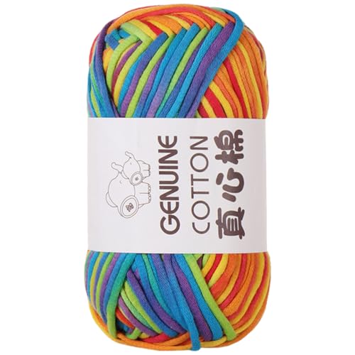 Baumwolle Zum Stricken, 50g Per Roll Häkelgarn Wolle, 3mm Dicke BaumwolleZum Häkeln, Häkelwolle Chenille Wolle Zum Häkeln Häkelwolle,Dickes Baumwoll-Nylon-Mischgarn (Kombination E,1 PCS) von YayaVrillant