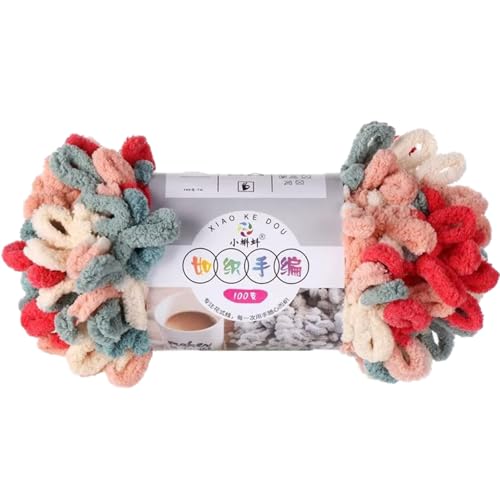 Chenille Wolle, Schlingengarn, Puffy Wolle Chenille Schlaufenwolle Häkeln Und Stricken Ohne Hilfsmittel Kleidung Accesoire Decken Teppiche (Farbabstimmung U,1 PCS) von YayaVrillant