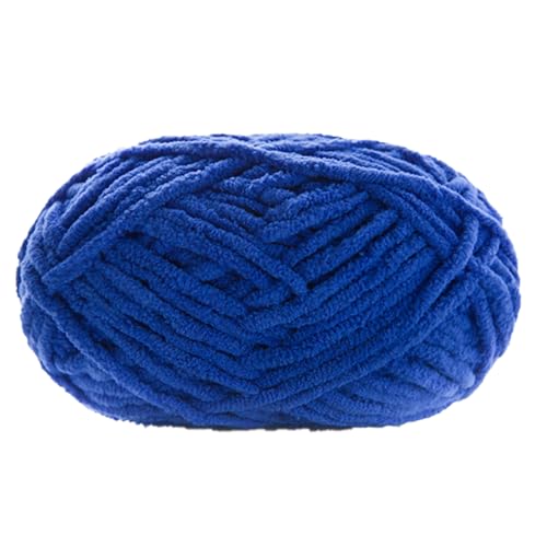 Chenille Yarn, Super Chunky Chenille-Garn Zum Stricken Und Häkeln,chenille Wolle Zum Häkeln 50 G – 60 M (blau,1 PCS) von YayaVrillant