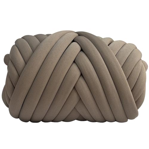 Dicke Wolle Zum Handstricken 500g/1000g Dicke Wolle Zum Handstricken Chunky Yarn Schlauchgarn Häkelwolle Dickes Garn Zum Häkeln Stricken, Für Decken, Tasche, Handstrickgarn (Dunkles Khaki,500g) von YayaVrillant