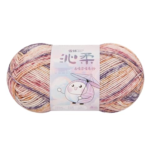 Sockenwolle | 100g Sockengarn Aus Baumwolle in Verschiedenen Farben | Handstrickgarn Aus 78% Cotton & 22% Acrylic | Wolle Zum Stricken & Häkeln | 260m Garn (Kombination A,1 PCS) von YayaVrillant