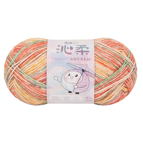 Sockenwolle | 100g Sockengarn Aus Baumwolle in Verschiedenen Farben | Handstrickgarn Aus 78% Cotton & 22% Acrylic | Wolle Zum Stricken & Häkeln | 260m Garn (Kombination D,1 PCS) von YayaVrillant