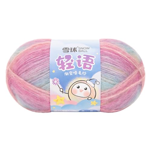 Sockenwolle Baumwolle 100g, 300 Mete Cupcakes Bobbel, Mehrfarbiges Gradient Häkelgarn, Handstrick Häkeln Baumwollstrickgarn Zum Pullover Hüte (Kombination C,1 PCS) von YayaVrillant