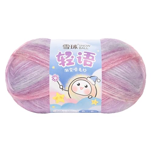 Sockenwolle Baumwolle 100g, 300 Mete Cupcakes Bobbel, Mehrfarbiges Gradient Häkelgarn, Handstrick Häkeln Baumwollstrickgarn Zum Pullover Hüte (Kombination H,1 PCS) von YayaVrillant