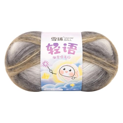 Sockenwolle Baumwolle 100g, 300 Mete Cupcakes Bobbel, Mehrfarbiges Gradient Häkelgarn, Handstrick Häkeln Baumwollstrickgarn Zum Pullover Hüte (Kombination M (ohne helle Seide),1 PCS) von YayaVrillant