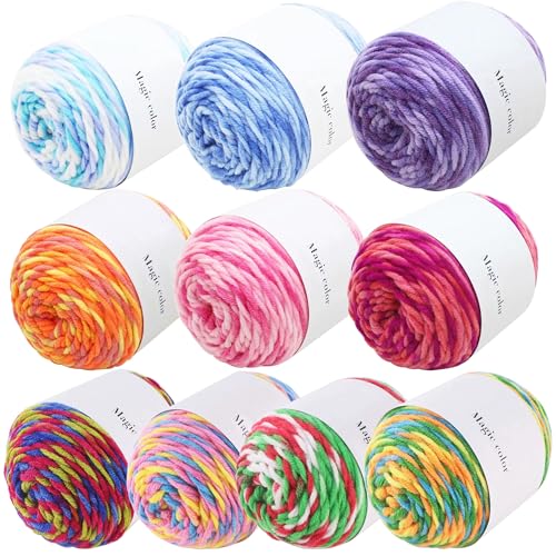 Yayatty 10 Farbe Wolle Zum Häkeln, Farbverlaufswolle zum Häkeln, Crochet Yarn, Baumwollgarn für Häkeln DIY, Handarbeit Stricken Garn, DIY Projekt Yayatty 10 Farbe Wolle Zum Häkeln, Farbverlaufswolle zum Häkeln, Crochet Yarn, Baumwollgarn für Häkeln DIY, Handarbeit Stricken Garn, DIY Projekt von Yayatty
