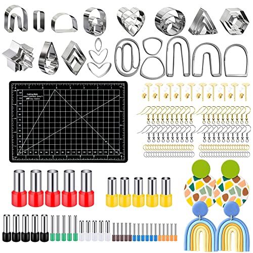 Yayatty 227 Stück Polymer Clay Cutter Set, 36 Form Clay Ohrring Cutters mit Ohrringe Zubehör, Plastic Clay Ohrringschneider für Polymer Clay Schmuckherstellung Yayatty 227 Stück Polymer Clay Cutter Set, 36 Form Clay Ohrring Cutters mit Ohrringe Zubehör, Plastic Clay Ohrringschneider für Polymer Clay Schmuckherstellung von Yayatty