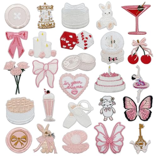 Yayatty 27 Stück Applikationen Aufkleber zum Aufbügeln auf Flicken weiß bestickt zum Aufnähen auf Kleidung, Kleid, Rucksäcke und DIY-Dekorationen Yayatty 27 Stück Applikationen Aufkleber zum Aufbügeln auf Flicken weiß bestickt zum Aufnähen auf Kleidung, Kleid, Rucksäcke und DIY-Dekorationen von Yayatty