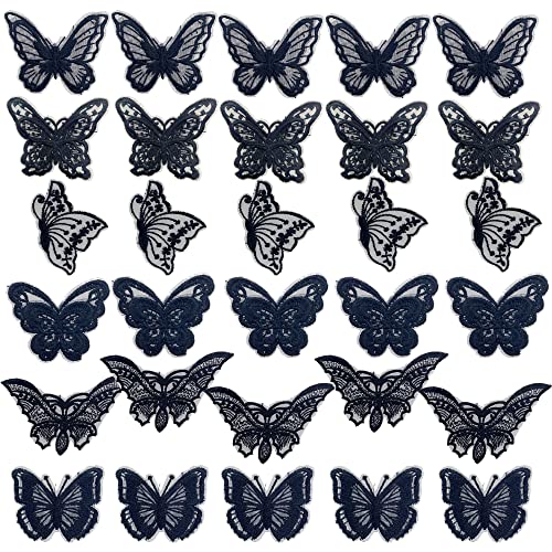 Yayatty 30 Stück Schmetterling Spitze Applikationen, Spitze Organza Stickerei Schmetterling Applikation Flicken für Kleidung, Hochzeit, Brautkleid, Basteln, Kleidung, Haarschmuck, Schwarz Yayatty 30 Stück Schmetterling Spitze Applikationen, Spitze Organza Stickerei Schmetterling Applikation Flicken für Kleidung, Hochzeit, Brautkleid, Basteln, Kleidung, Haarschmuck, Schwarz von Yayatty