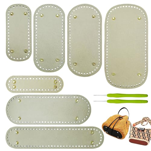 Yayatty 7 Stück Taschenboden zum Häkeln Leder, Golden Oval Tasche Taschenboden Kunstleder Boden Tasche Häkeln mit Häkeln für Taschenherstellung Yayatty 7 Stück Taschenboden zum Häkeln Leder, Golden Oval Tasche Taschenboden Kunstleder Boden Tasche Häkeln mit Häkeln für Taschenherstellung von Yayatty