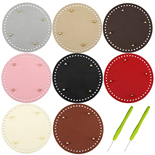 Yayatty 8 Stück Tasche Taschenboden, 8 Farbe Taschenboden zum Häkeln Leder, Rund PU Leder Stricken Taschenboden mit Häkeln für Taschenherstellung, 15cm Yayatty 8 Stück Tasche Taschenboden, 8 Farbe Taschenboden zum Häkeln Leder, Rund PU Leder Stricken Taschenboden mit Häkeln für Taschenherstellung, 15cm von Yayatty
