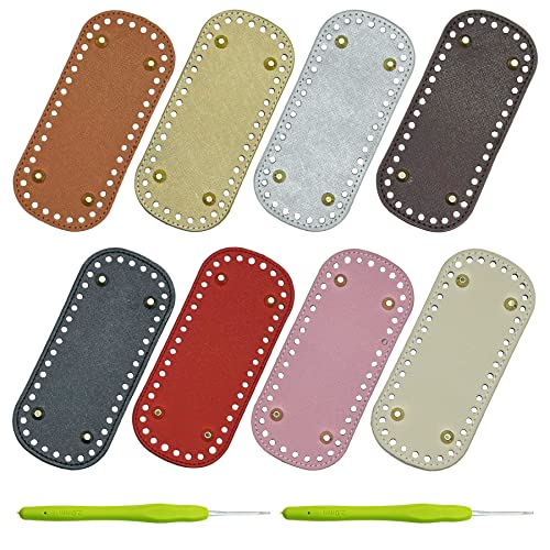 Yayatty 8 Stück Taschenboden zum Häkeln Leder, 8 Farbe Oval Tasche Taschenboden Kunstleder Boden Tasche Häkeln mit Häkeln für Taschenherstellung, 18 x 8cm Yayatty 8 Stück Taschenboden zum Häkeln Leder, 8 Farbe Oval Tasche Taschenboden Kunstleder Boden Tasche Häkeln mit Häkeln für Taschenherstellung, 18 x 8cm von Yayatty