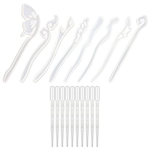 Yayatty Gießformen Silikonform, 8 Stück Haarstäbchen Epoxidharz Formen Haarnadel Silikonform Epoxidharz Formen Silikon für DIY Herstellung Haarspange Schmuck Handwerk Yayatty Gießformen Silikonform, 8 Stück Haarstäbchen Epoxidharz Formen Haarnadel Silikonform Epoxidharz Formen Silikon für DIY Herstellung Haarspange Schmuck Handwerk von Yayatty