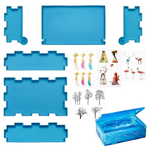 Yayatty Jewelry Box Epoxidharz Formen, Kasten Silikonform Gießform Silikonform Epoxidharz für Bastelarbeiten, Heimdekoration Yayatty Jewelry Box Epoxidharz Formen, Kasten Silikonform Gießform Silikonform Epoxidharz für Bastelarbeiten, Heimdekoration von Yayatty