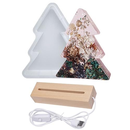 Yayatty Leichte Harzformen, Baumförmige Lichtharz-Silikonformen, Silikonharzformen mit angetriebenem Licht für DIY-Desktop-Ornamente, Tischlampe, Tischdekoration, Heimdekoration Yayatty Leichte Harzformen, Baumförmige Lichtharz-Silikonformen, Silikonharzformen mit angetriebenem Licht für DIY-Desktop-Ornamente, Tischlampe, Tischdekoration, Heimdekoration von Yayatty