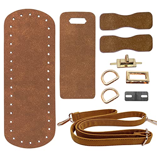 Yayatty Taschenboden zum Häkeln PU Ledertasche Strickset mit Tasche Twist Lock Taschenriemen für Taschen-Herstellung Handtasche DIY Craft, Kaffee Yayatty Taschenboden zum Häkeln PU Ledertasche Strickset mit Tasche Twist Lock Taschenriemen für Taschen-Herstellung Handtasche DIY Craft, Kaffee von Yayatty