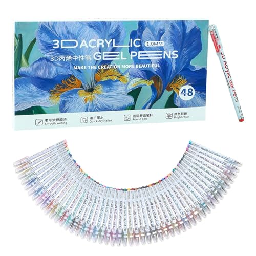 Yaztauho 3D Acryl Gel Pen | Mehrfarbiges Acryl Marker Kunst Set | Bastel Zeichen Malstifte für Stein Holz Stoff Papier Kreativprojekte Yaztauho 3D Acryl Gel Pen | Mehrfarbiges Acryl Marker Kunst Set | Bastel Zeichen Malstifte für Stein Holz Stoff Papier Kreativprojekte von Yaztauho