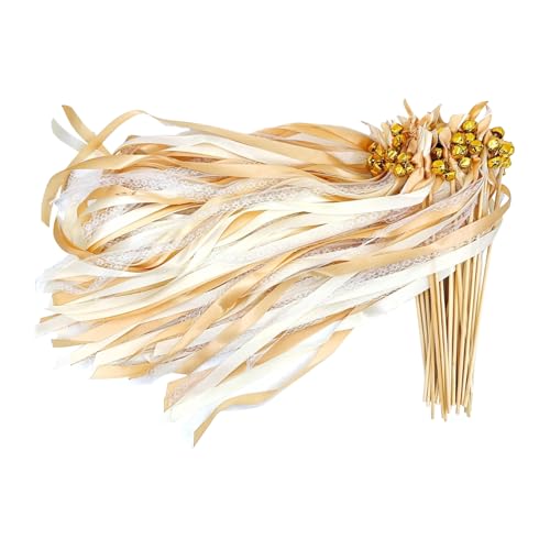 Yaztauho Hochzeit Zauberstäbe | 50 Stück Feststäbe | Dekorationsstab mit Glocke für Hochzeitsabschied Feierlichkeiten Feiertage Brautdusche Veranstaltungen und Partybedarf Yaztauho Hochzeit Zauberstäbe | 50 Stück Feststäbe | Dekorationsstab mit Glocke für Hochzeitsabschied Feierlichkeiten Feiertage Brautdusche Veranstaltungen und Partybedarf von Yaztauho