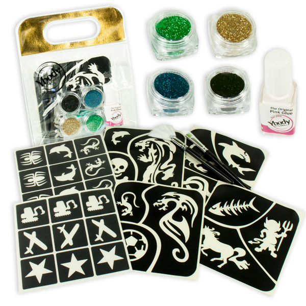 Glitzer-Tattoo-Set für Jungen, 41-teilig Glitzer-Tattoo-Set für Jungen, 41-teilig von Ybody