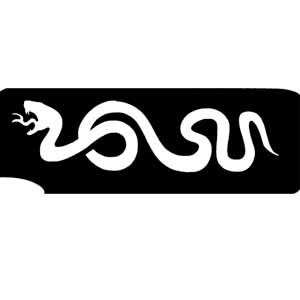 Schlangen - Tattooschablone, Größe 11,7x4,4 cm von Ybody