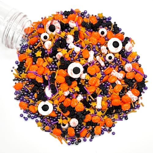 130g Halloween Tortendeko Essbar, Essbare Süßigkeiten Kuchen Dekoration, HAlloween Torten Deko, Mini ESsbare Zuckeraugen Halloween Streusel, Zum Dekorieren von Kuchen, Keksen, Muffins und Desserts 130g Halloween Tortendeko Essbar, Essbare Süßigkeiten Kuchen Dekoration, HAlloween Torten Deko, Mini ESsbare Zuckeraugen Halloween Streusel, Zum Dekorieren von Kuchen, Keksen, Muffins und Desserts von Ycaaeo