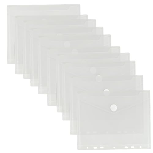 10 Stück Dokumententasche A5, DIN A5 Klarsichthüllen, Dokumentenmappe A5 mit Klettverschluss, 23x18cm für Büro und Schule 10 Stück Dokumententasche A5, DIN A5 Klarsichthüllen, Dokumentenmappe A5 mit Klettverschluss, 23x18cm für Büro und Schule von YceLon
