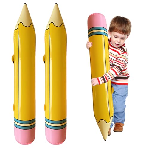 2 Stück Aufblasbare Bleistift Luftballons Gelb, Einschulung Deko Und Schulanfang Party Dekoration, 68 CM Große Ballons Für Kindergeburtstag Und Schulkind Feiern 2 Stück Aufblasbare Bleistift Luftballons Gelb, Einschulung Deko Und Schulanfang Party Dekoration, 68 CM Große Ballons Für Kindergeburtstag Und Schulkind Feiern von YceLon