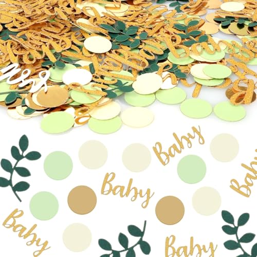 Konfetti für Babypartys, 100 Stück, goldfarben, elfenbeinfarben, grün, Streukonfetti für Babyparty, Geschlechtsoffenbarung, Party, Dschungel, Geburtstag, Baby, Streukonfetti für Tischstreuung, Konfetti für Babypartys, 100 Stück, goldfarben, elfenbeinfarben, grün, Streukonfetti für Babyparty, Geschlechtsoffenbarung, Party, Dschungel, Geburtstag, Baby, Streukonfetti für Tischstreuung, von Yclekiqa