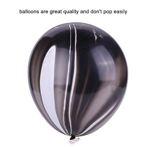 10 Stück/Set Achat-Latexballons, Schöne Dekoration für Erinnerungstage, Geburtstage, Verlobungen und Hochzeiten (Schwarzer Achat) von Yctze