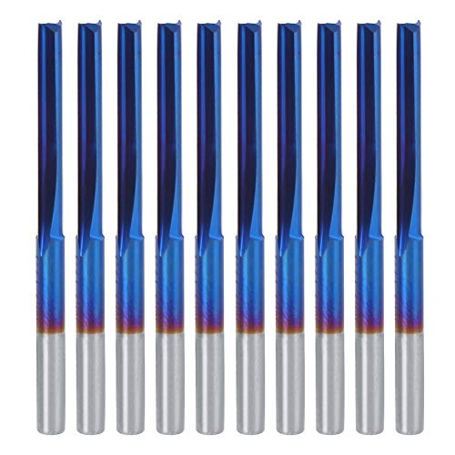 10pcs 3,175 Mm Griff Carbid-Fräser 2-Flute Gerade Werkzeug für Holz- und Acrylverarbeitung von Yctze