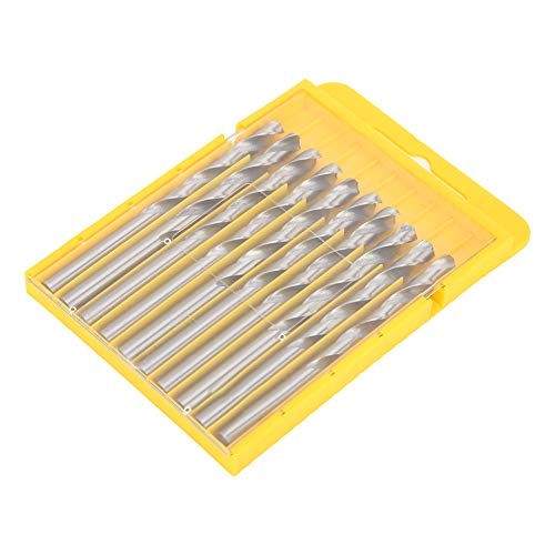10pcs Hochgeschwindigkeits -Stahlbohrbits für Holz, Metall und Kunststoff - Verdrehte Gerade Schaftbohrbits ((6,0 Hochgeschwindigkeitsstahl 10 Stück/Box 4241)) von Yctze