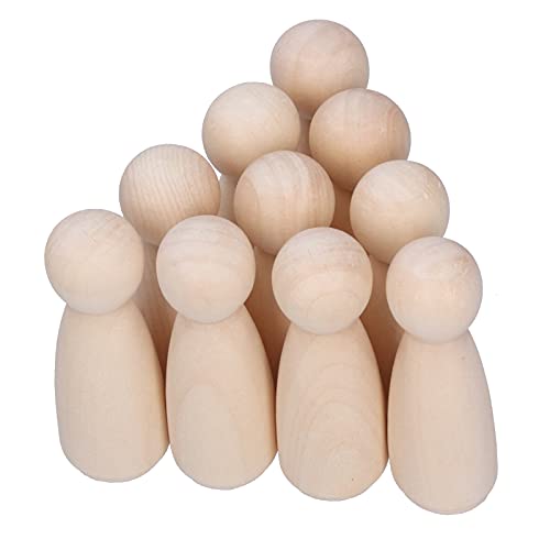 10pcs Hochwertige Hartholzholz-Peg-Figuren für DIY-Kunst- und Ting-Aktivitäten der (weibliche Marionette) von Yctze