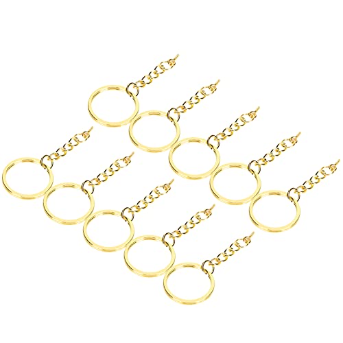 10pcs Silber OY -Schlüsselkette mit S Augennadel für DIY -Zubehör - Vielseitige Schlüsselanhänger für FTS und Dekorationen (φ28mm 【10 Teile】) von Yctze